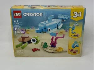 LEGO Creator 3 In 1 Dolphin and Turtle 137 Piece Set 31128 New Sealed - Picture 1 of 6