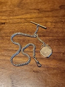 Rare Victorian Gold-Filled Pocket Watch Chain & Locket CQ&R Remington - Picture 1 of 13