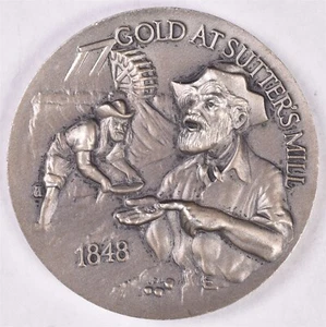 Gold At Sutter's Mill (1848) 35.8g Silver 0.925 - Longines Symphonette Medal - Picture 1 of 2