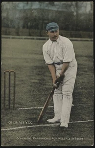 GB. Unbenutzte P&R Cricket Postkarte GH Hirst (Yorks & England) Schlag in Farbe - Bild 1 von 2