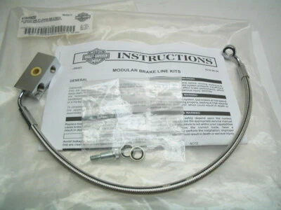 Diamondback ABS Lower 17" Front Brake Line Kit 41800632 Harley Softail '18-later - Image 1 of 4