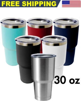 Tumbler 30oz Stainless Steel Vacuum Double Wall Insulation Travel Sport Bottle - Image 1 of 4