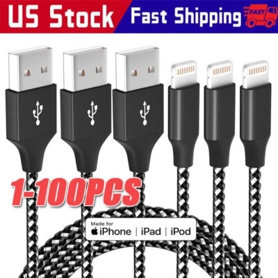Fast Charger Cable Heavy Duty For iPhone 13 12 11 X XR 8 Charging Cord Wholesale - Image 1 of 4