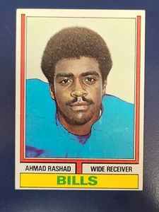 Tarjetas de fútbol americano Topps 1974 #105 Ahmad Rashad RC Buffalo Bills - Imagen 1 de 2