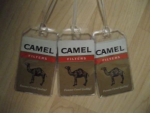 🚬 Camel Cigarettes Luggage Tags - Vintage Repurposed Playing Card Tag Set (3) - Picture 1 of 4