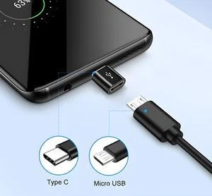 Micro USB Female Socket to Type C Type-C Male Jack Plug Adapter Converter Cable - Picture 1 of 5