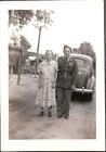 Vintage Photograph 1940'S Car/Auto Ww11 Soldier Army Women's Fashion Old Photo