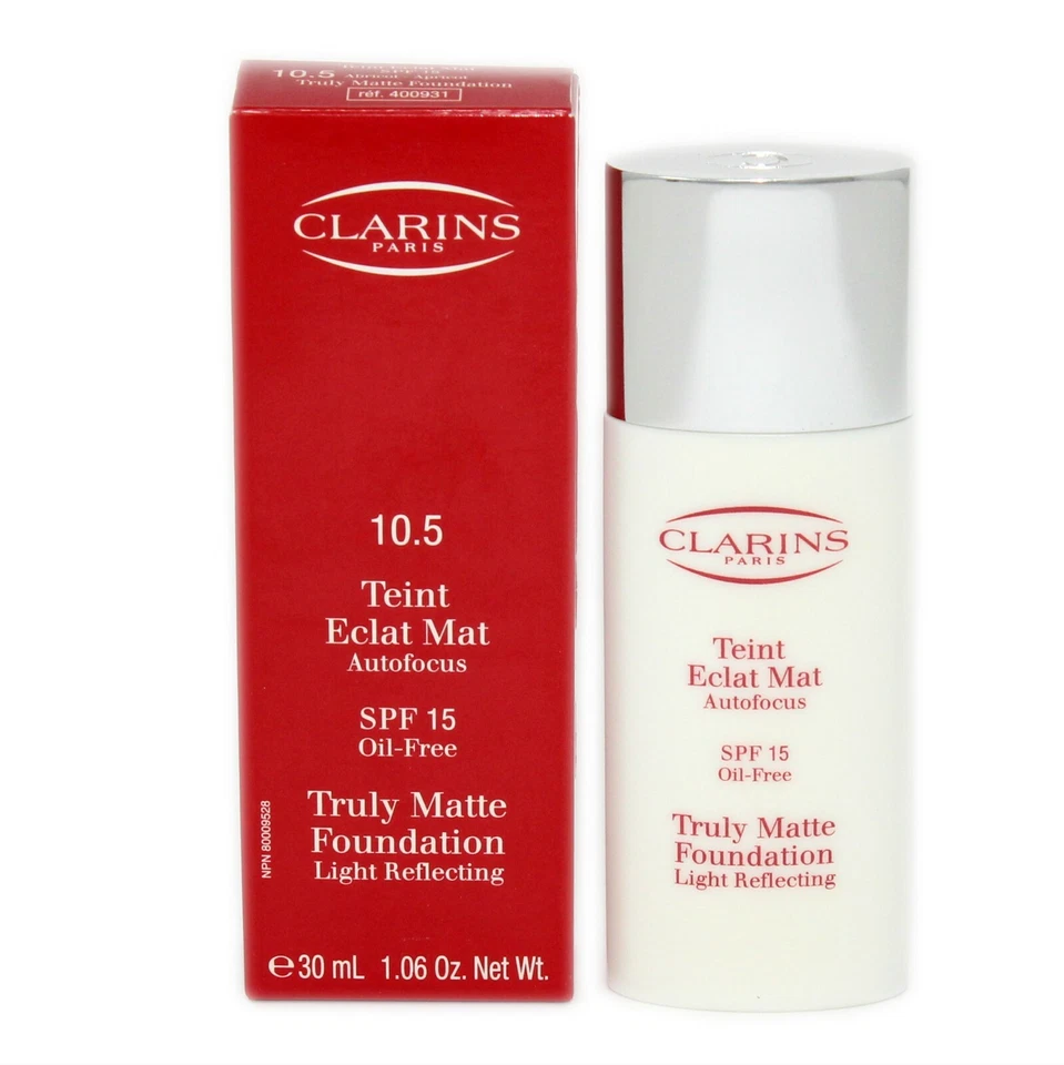 CLARINS TRULY MATTE FOUNDATION SPF 15 OIL-FREE 30 ML/1.06 OZ. #10.5-APRICOT - Image 1 of 1