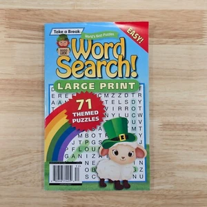 World's Best Puzzles Take A Break 2025 Word Search Easy Large Print 71 Puzzles - Picture 1 of 3