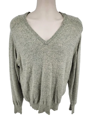 Vintage Puritan Aquaknit Wool Sweater Men's L Green V-Neck USA 100% Lambswool - Image 1 of 4