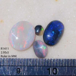 Lightning Ridge Opal 2.95 cts Natural Solid Australian Opal for Jewelry R1411 - Picture 1 of 3