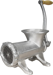 #22 Manual Tinned Meat Grinder and Sausage Stuffer, Silver