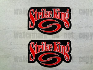 2x Strike King Black Sticker Decals autocollant Tackle Box Crankbait Bass Lure  - Bild 1 von 2