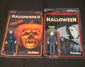 Micheal Myers Funko Super 7 ReAction Horror Halloween 1 & 2 Pack  2 Figures MOC  - Picture 1 of 17
