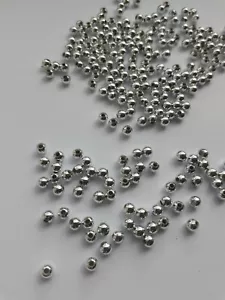 500 Round Spacer Beads 4mm 6mm 8mm Gold Silver Black Plated Beads DIY Jewellery - Picture 1 of 14