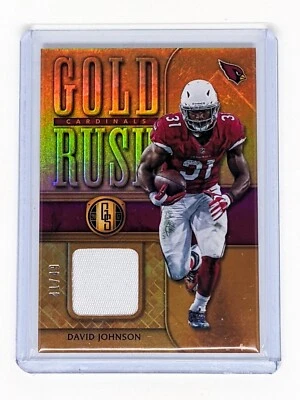 2017 Panini Gold Standard Gold Rush Materials Prime #20 David Johnson /49 - Image 1 of 2