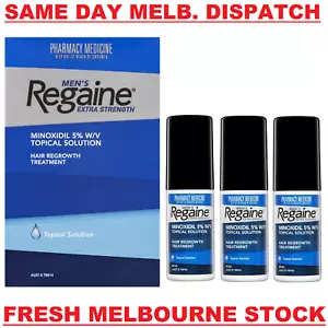 Regaine Rogaine Men's Extra Strength Topical Solution 3 x 60mL (3 Months Supply) - Picture 1 of 6