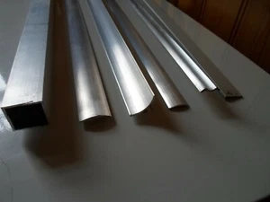 Aluminium Section Mouldings Trim 1m or 80cm Lengths Various Profiles Sold Singly - Picture 1 of 45
