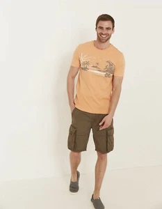 Men's FatFace Woodcut Surf Graphic T-Shirt Size XL New With Tags - Picture 1 of 5