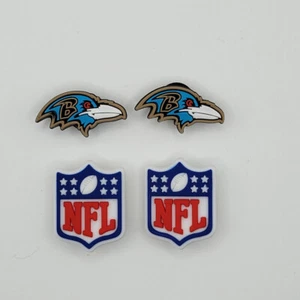 NFL Baltimore Ravens Football Team For Crocs Shoe Charms Jibbitz - 4 pieces - Picture 1 of 1