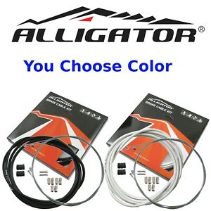 Alligator Road Mountain Bike Brake Cable Housing Kit Front Rear White or Black