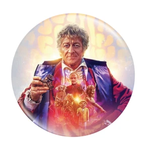 Doctor Who Button Badge 3rd Doctor 58mm (2.25") - Picture 1 of 2