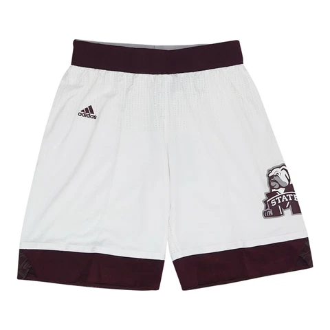 Mississippi State Bulldogs NCAA Adidas Men's White March Madness Shorts Cover