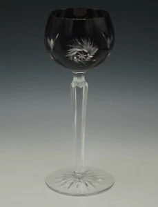 AJKA HUNGRÍA CORTE A CRISTAL TRANSPARENTE CORVEJÓN COPA SANDRINA 8.25" ROJO RUBÍ - Imagen 1 de 10