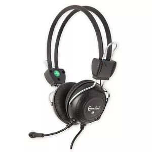 Auricolare da gioco stereo cablato PC su orecchio microfono boom flessibile spina jack audio 3,5 mm - Foto 1 di 9