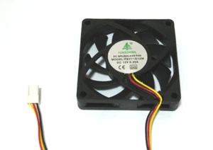 12V DC Osiowe chłodzenie Mini Wentylator wyciągowy radiatora 70x70x15mm do komputera PC x2 - Zdjęcie 1 z 2