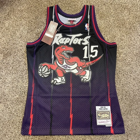 98 99 Vince Carter Toronto Raptors #15 Swingman Jersey Mitchell & Ness Medium M Cover