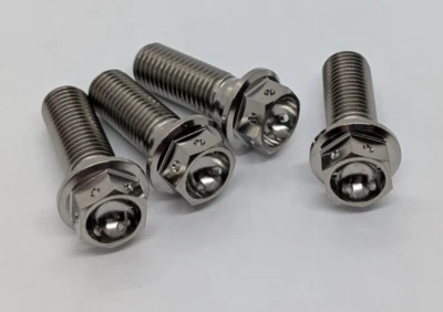 Yamaha R6 Titanium drilled front brake caliper bolt kit 99-04 Ti race spec R1 FZ - Image 1 of 4