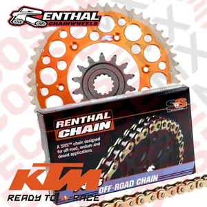 KTM EXCF350 CHAIN & SPROCKETS RENTHAL R3 O-RING TWINRING ORANGE 2012-2024 - Picture 1 of 8
