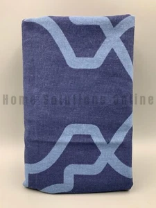 Pottery Barn Trisha Geo Patterned Cotton Sham Navy Blue Euro #9995D - Picture 1 of 3