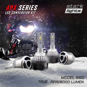 Stark Snowmobile LED 72W 8000LM 6000K Headlight High Combo Kit - 800 Series 4PCS - Picture 1 of 6