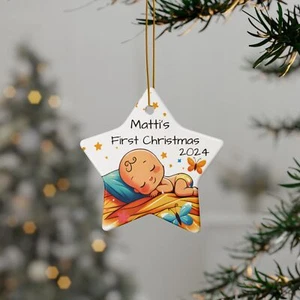 Primeros adornos de Navidad - Elegantes recuerdos de cerámica en 4 formas - Regalo único - Imagen 1 de 13