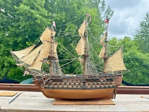 HMS VICTORY 1765/Trafalgar Adm. Nelson CERTIFIED HAND MADE AUTHENTIC SCALE MODEL - Picture 1 of 15