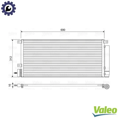 CONDENSER AIR CONDITIONING 822576 FOR VAUXHALL MOKKA CHEVROLET OPEL 4cyl 1.4L - Image 1 of 4