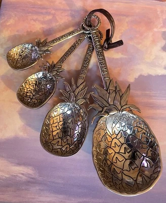 Ganz Silver Measuring Spoons Pineapple Motif Set Of 4 NWOB - Image 1 of 3