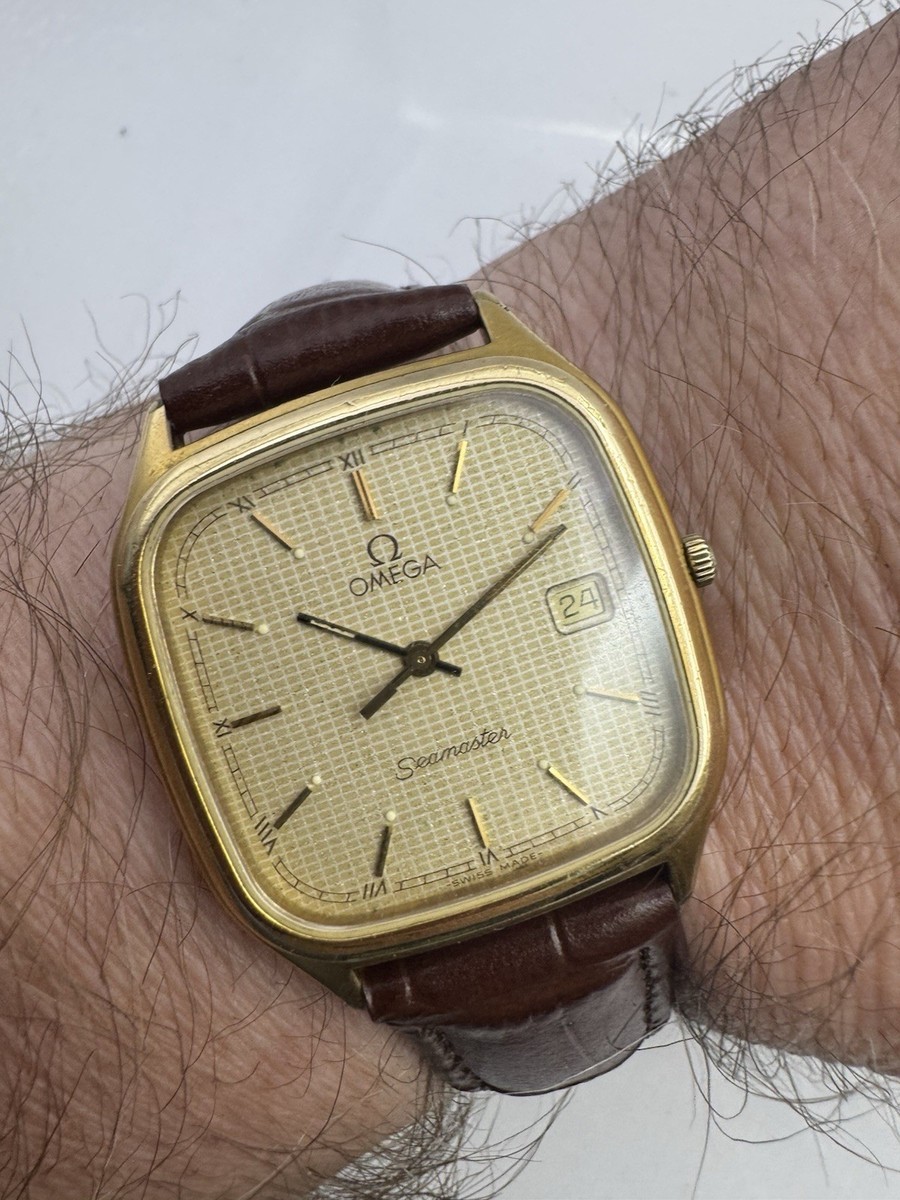 Gold Plated Case OMEGA Seamaster Quartz Wristwatches | eBay Gold Plated Case OMEGA Seamaster Quartz Wristwatches | eBay