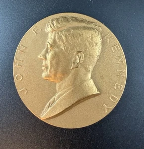 Vintage John F. Kennedy Einweihung 1961 Bronzemedaille - Bild 1 von 5