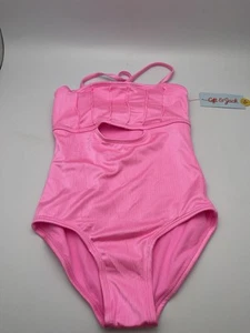 Cat & Jack Girls Swimsuit Bathing Suit One Piece Pink Size SMALL (6/7) - Picture 1 of 12