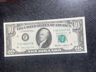 1985 $10 Federal Reserve Note Green Seal Beautiful & Crisp UNC COND.  (0843) - Image 1 of 4