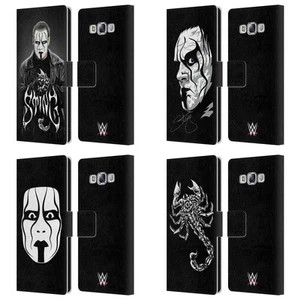 OFFICIAL WWE STING LEATHER BOOK WALLET CASE COVER FOR SAMSUNG PHONES 3 - Picture 1 of 10