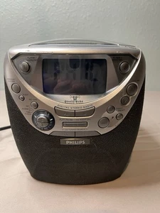 Philips AJ3965/17 CD Player/Alarm Clock-AM/FM-Silver Tested Working - Picture 1 of 7