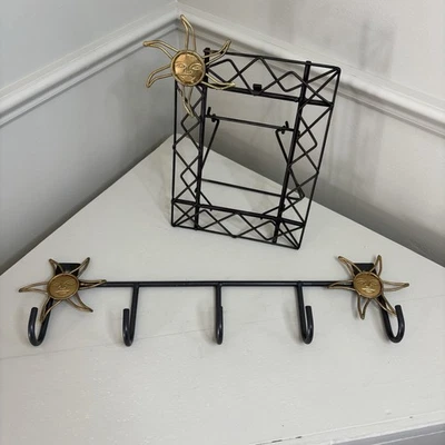 LOTE DE 2 - Gancho de Pared Celestial Soporte Sol Abrigo y Marco de Fotos Decoración Años 90 Foto 1 de 4