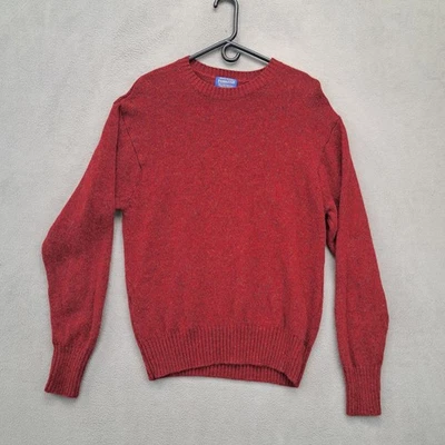 Pendleton Wool Knit Sweater Men Large Red Shetland Wool Crew Neck Pullover - Image 1 of 4