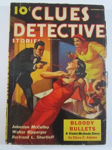 Clues Detective Stories Pulp v. 38 #6, Nov. 1937 GD/VG Violet McDade Story! - Picture 1 of 5