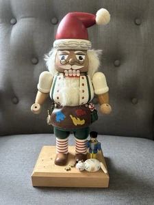 Vintage KWO Germany Santa Nutcracker Signed Emmerck Christmas (Parts Missing) - Picture 1 of 7