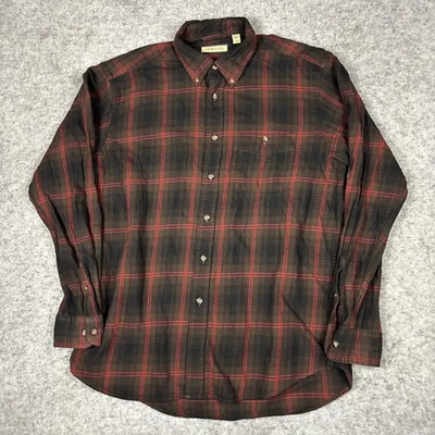 G.H.Bass&Co Red Multicolor Long Sleeve Button Down Flannel Shirt Men’s Large - Image 1 of 4